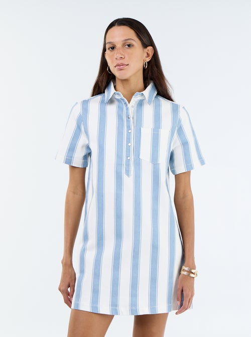 Vestito in twill taglio corto - Kiabi