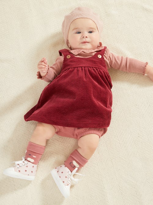 Vestito in velluto a coste con spallina - Kiabi