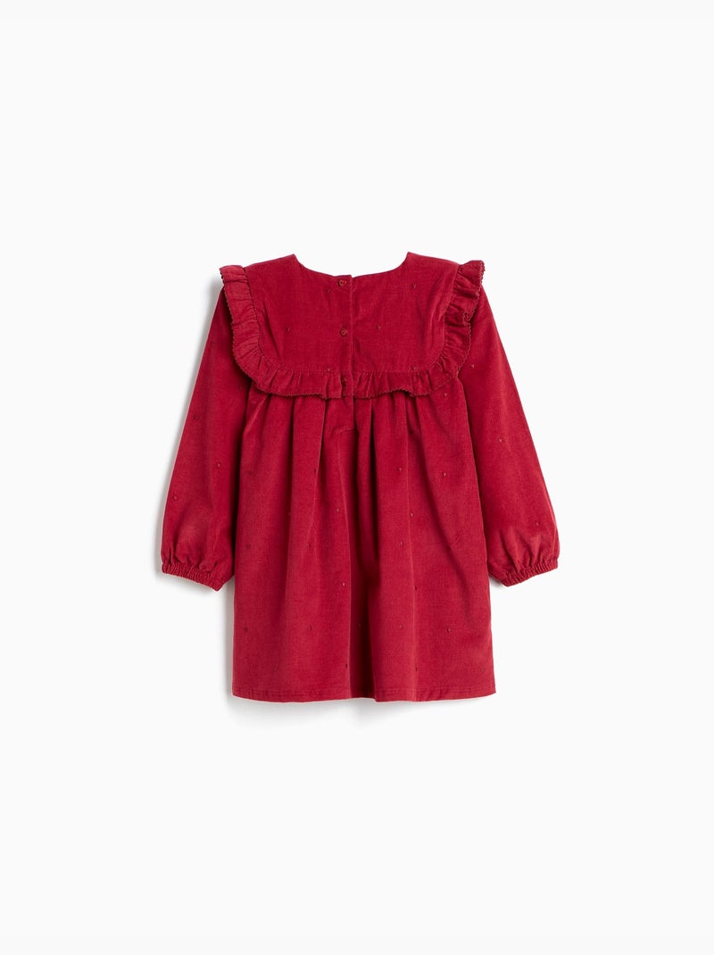 Vestito in velluto a coste, mo fashion Rosso - Kiabi