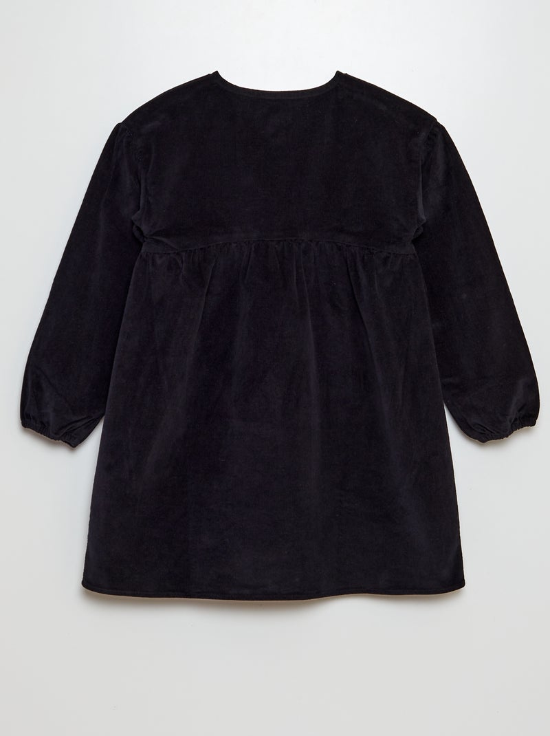 Vestito in velluto a coste nero - Kiabi