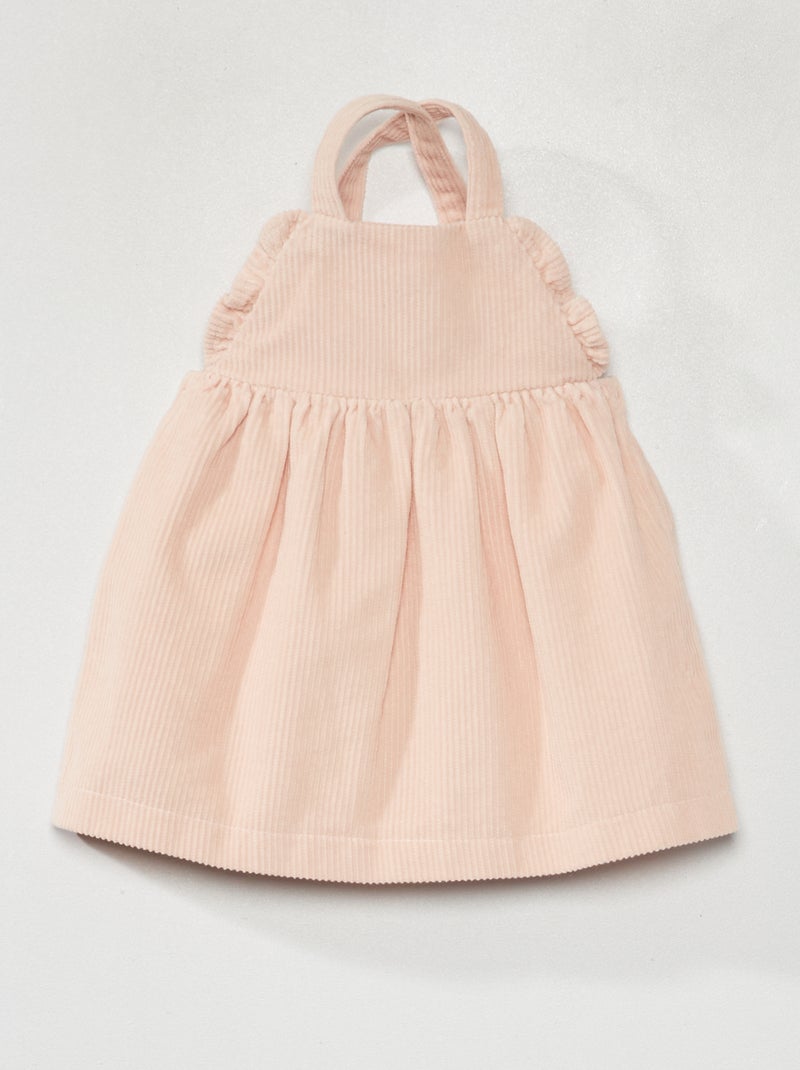 Vestito in velluto a coste ROSA - Kiabi