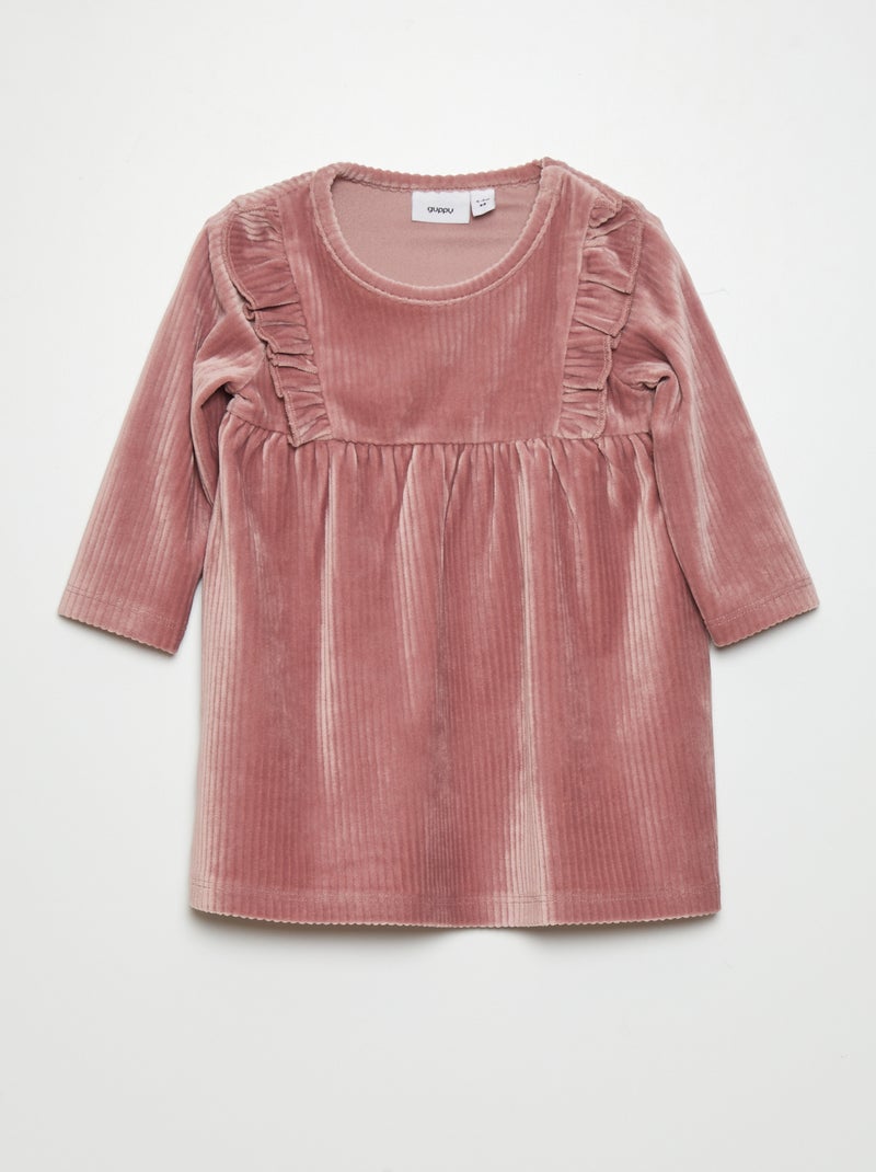 Vestito in velluto a coste ROSA - Kiabi