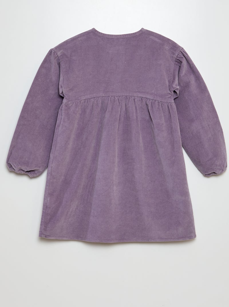 Vestito in velluto a coste VIOLA - Kiabi