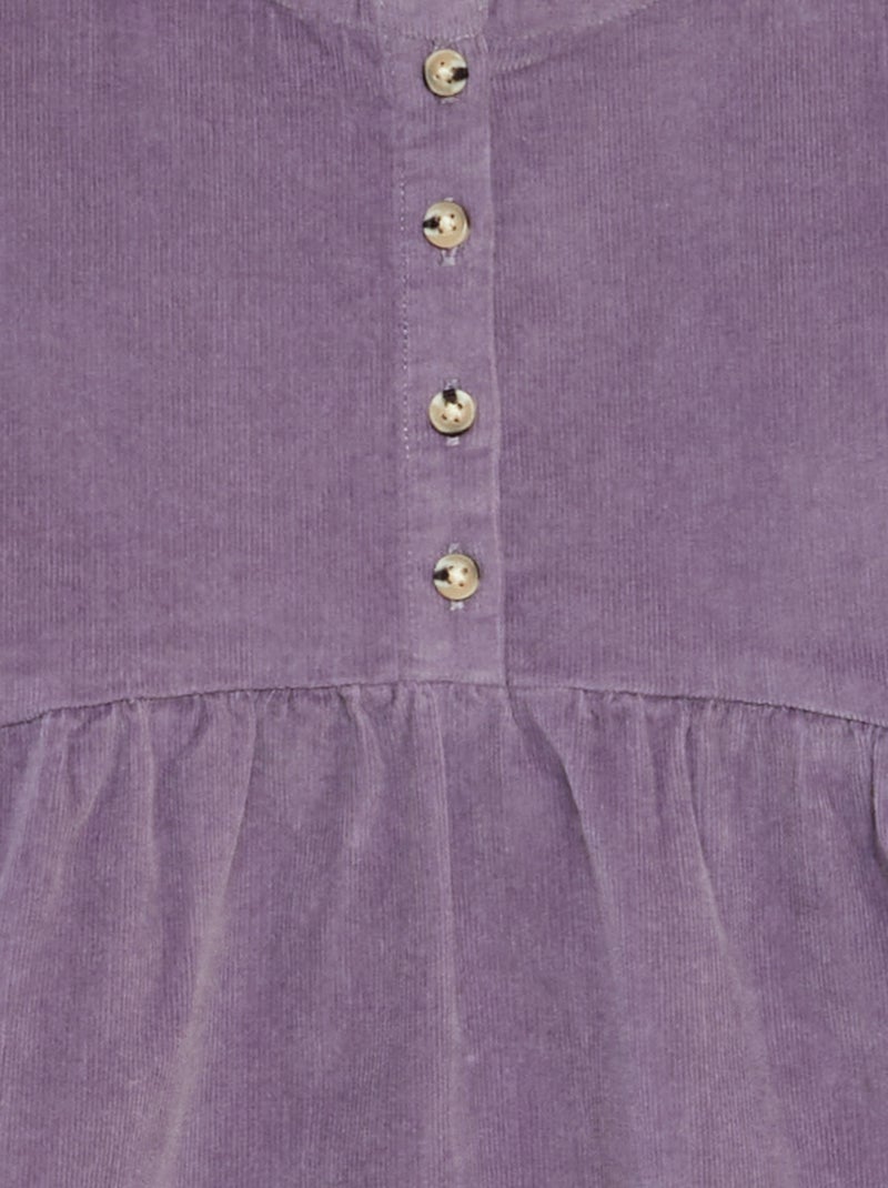 Vestito in velluto a coste VIOLA - Kiabi