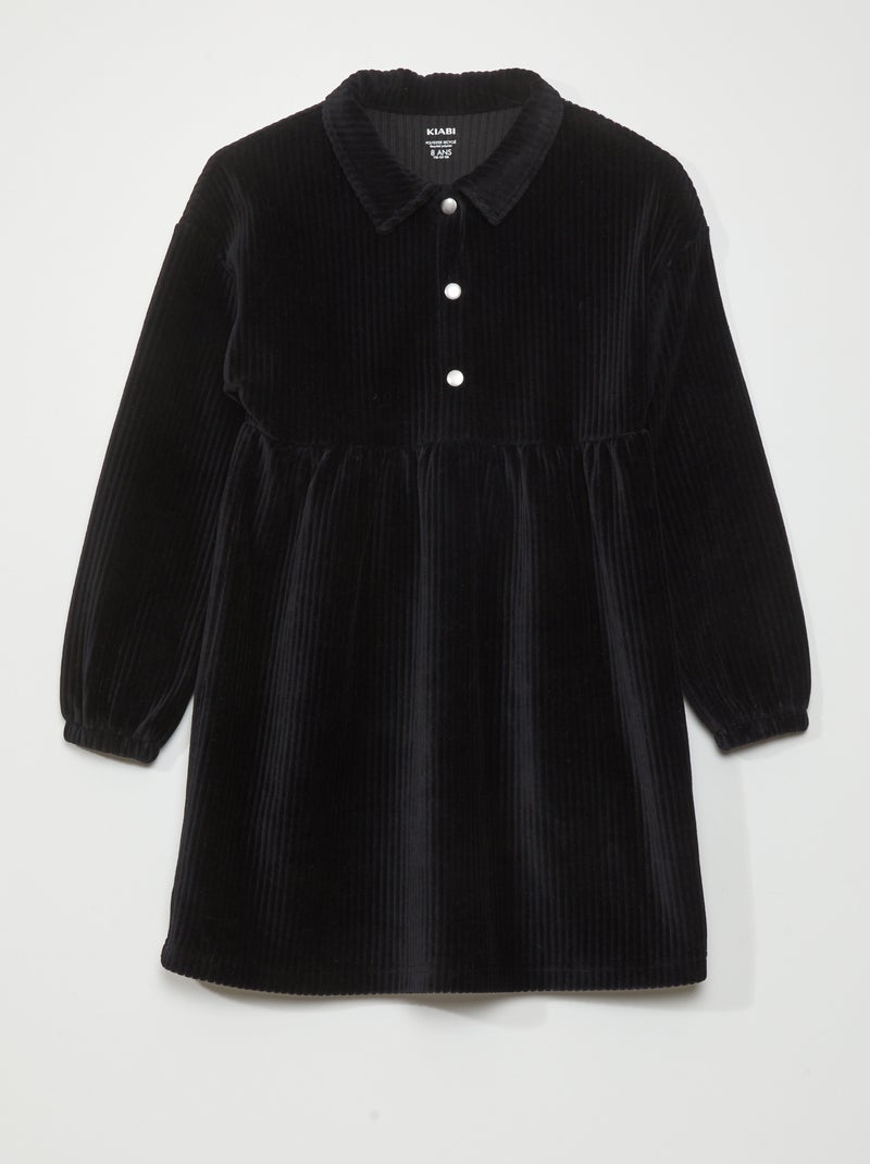 Vestito in velluto nero - Kiabi