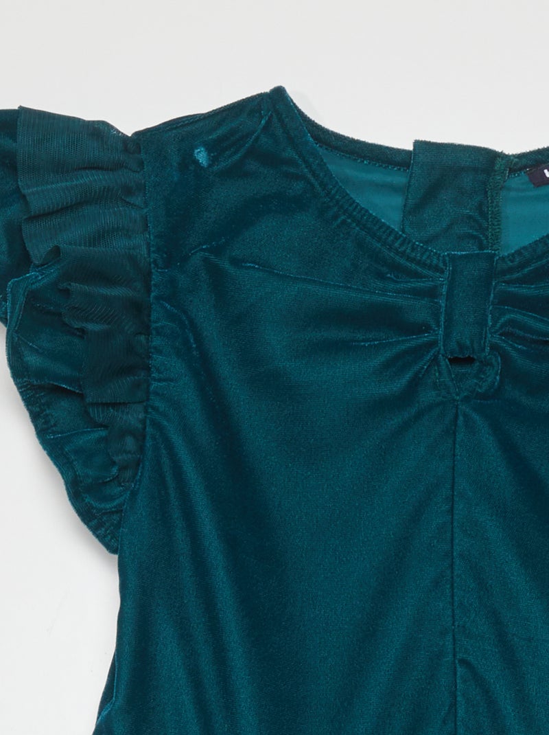 Vestito in velluto VERDE - Kiabi