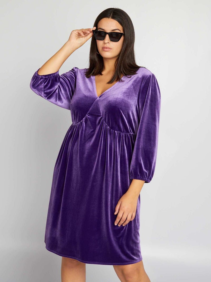 Vestito in velluto VIOLA - Kiabi