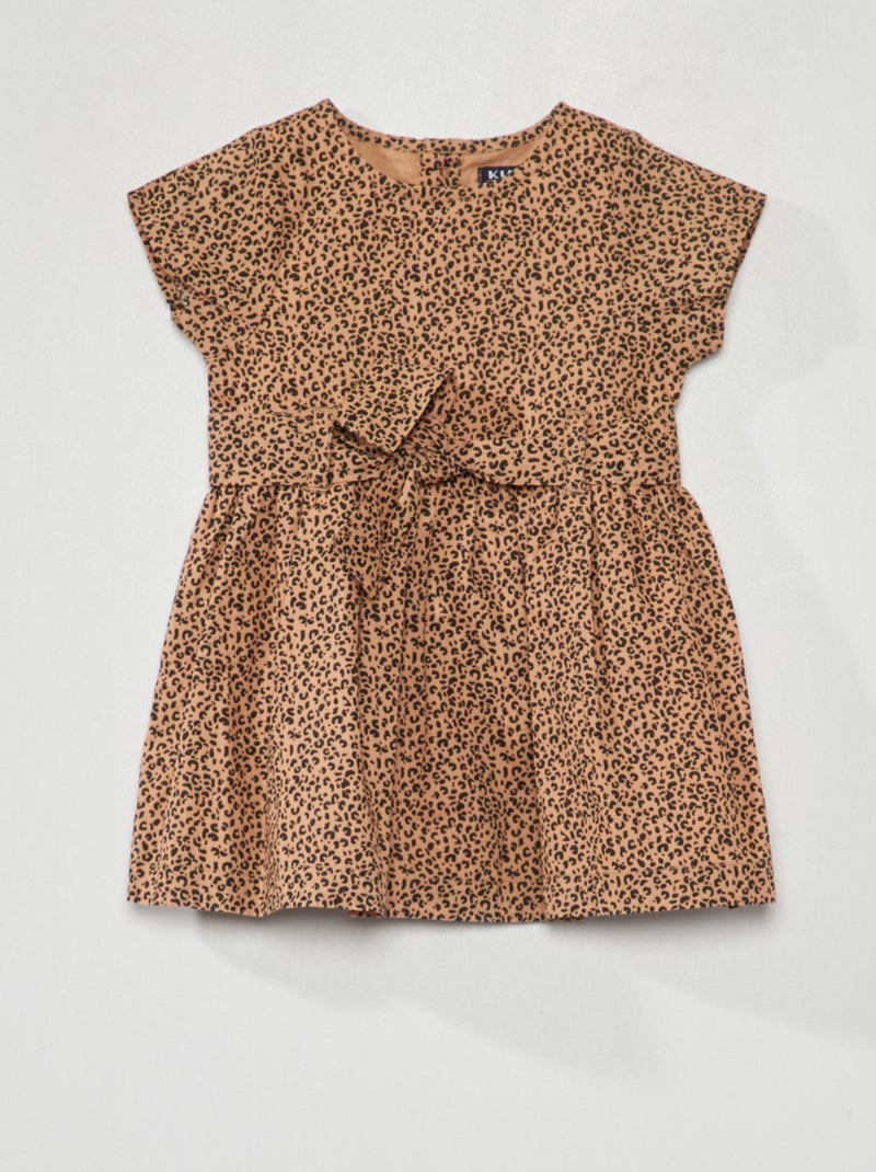 Vestito in voile di cotone leopardato - Kiabi