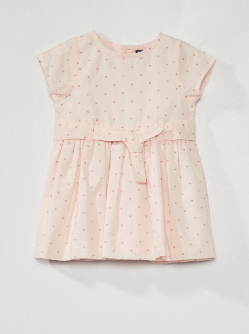 Vestito in voile di cotone ROSA - Kiabi