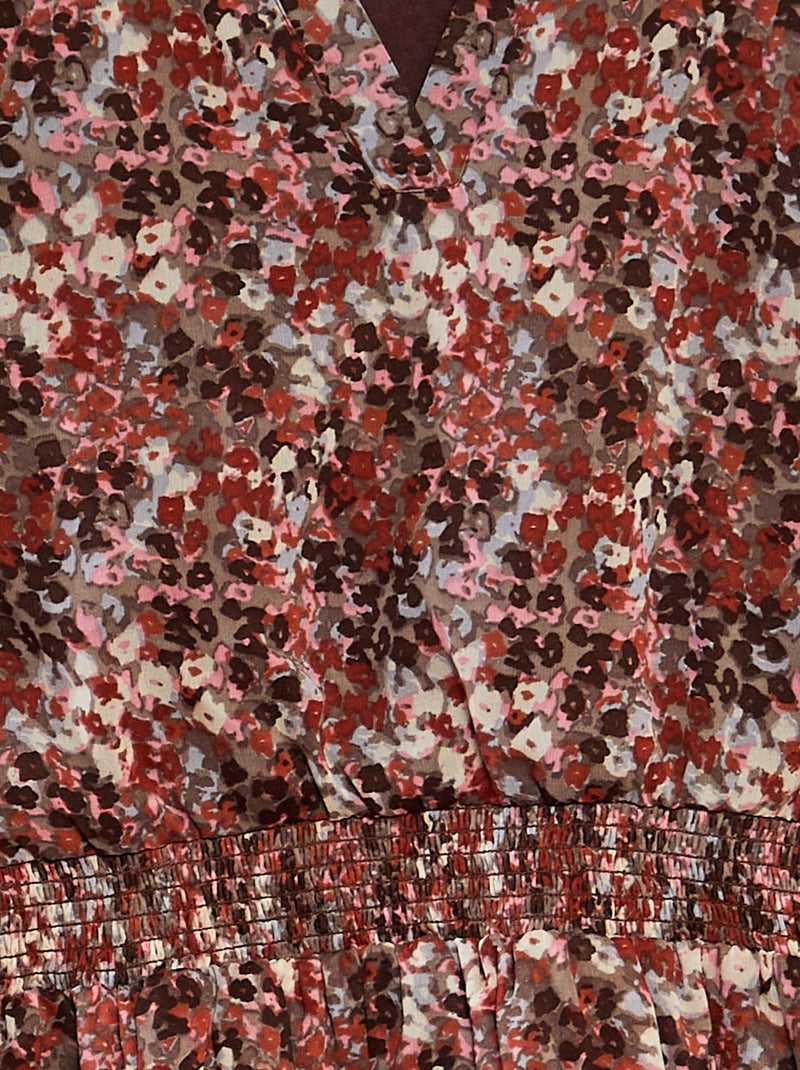 Vestito in voile stampato BEIGE - Kiabi