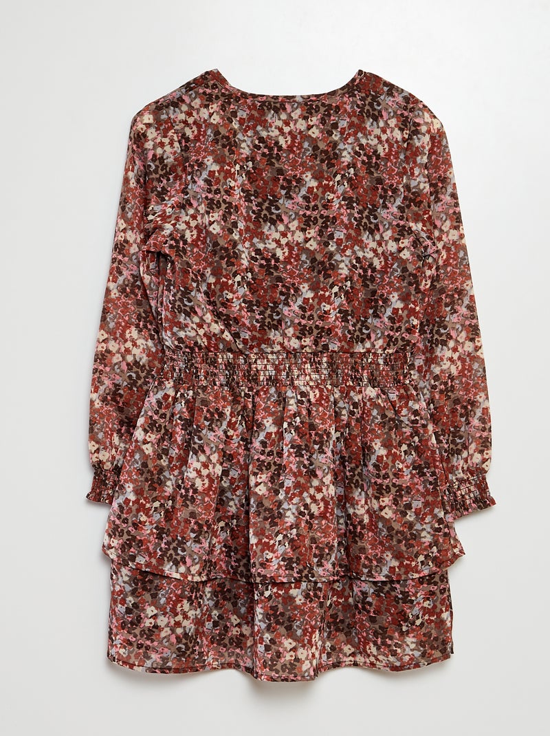 Vestito in voile stampato BEIGE - Kiabi