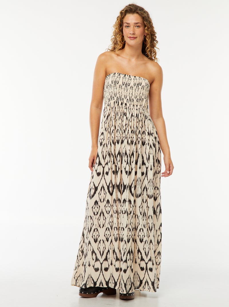 Vestito lunga morbido in maglia effetto crêpe NERO - Kiabi