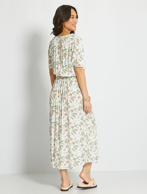 Vestito lungo a fiori - BIANCO - Kiabi - 20.00€