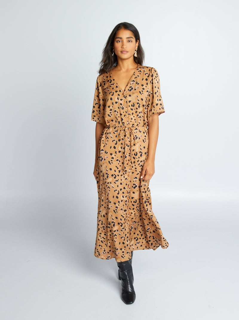 Vestito lungo a maniche corte 'JDY' MARRONE Kiabi