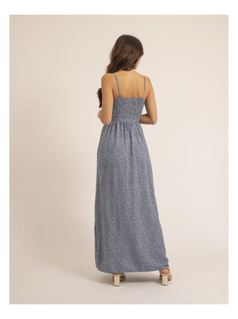 Vestito lungo a motivi IBALMIE Blu - Kiabi