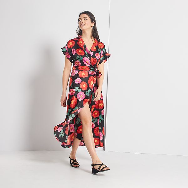 vestito lungo a portafoglio