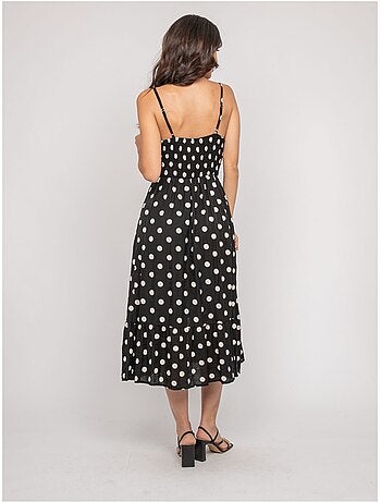 Vestito lungo a spalline sottili con motivo ILOMIA