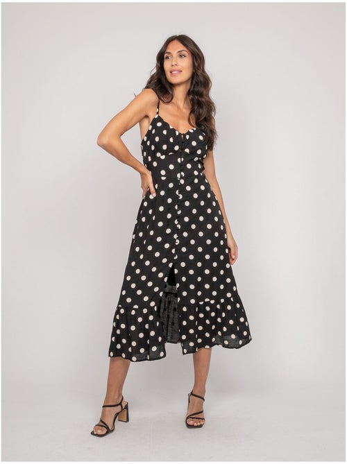 Vestito lungo a spalline sottili con motivo ILOMIA - Kiabi