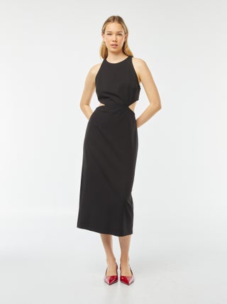 Vestito lungo aderente senza maniche
