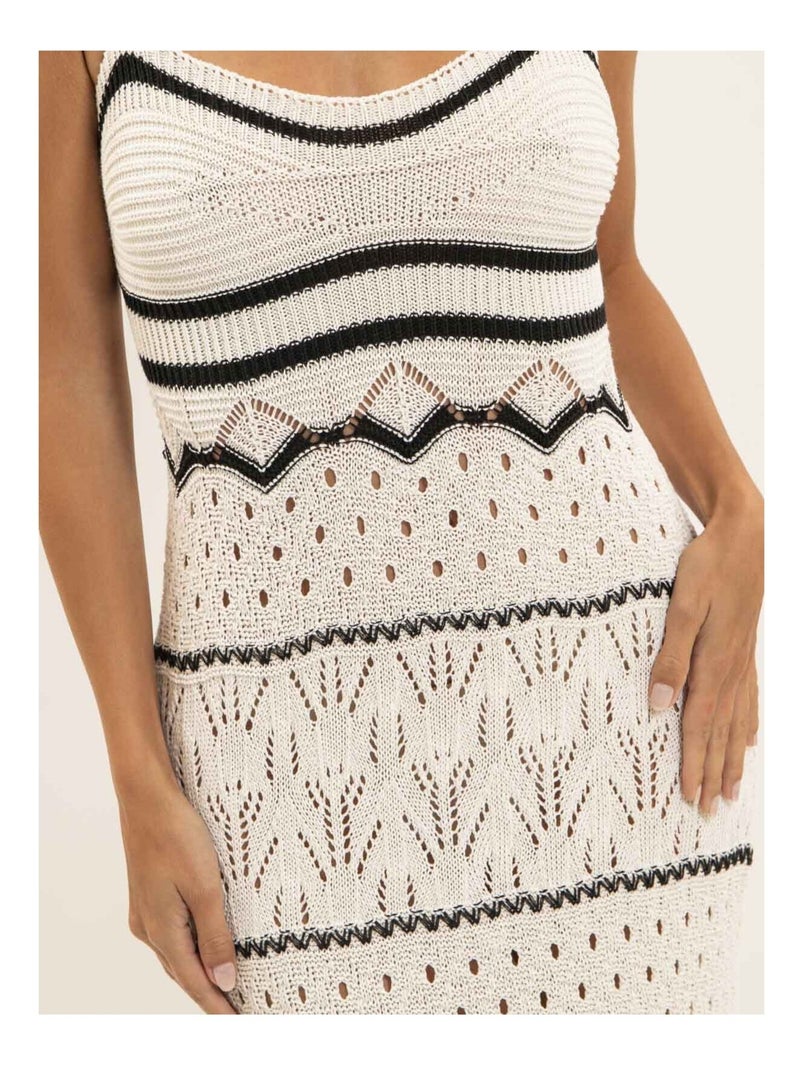 Vestito lungo all'uncinetto IBESTA Ecru - Kiabi