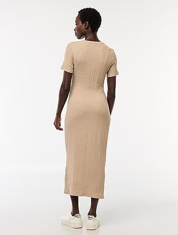 Vestito lungo arricciato in vita