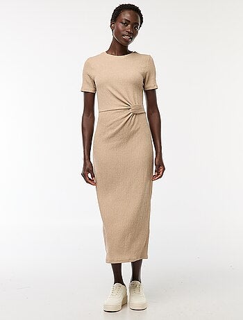 Vestito lungo arricciato in vita
