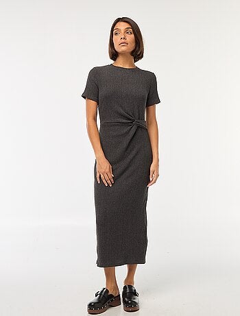 Vestito lungo arricciato in vita