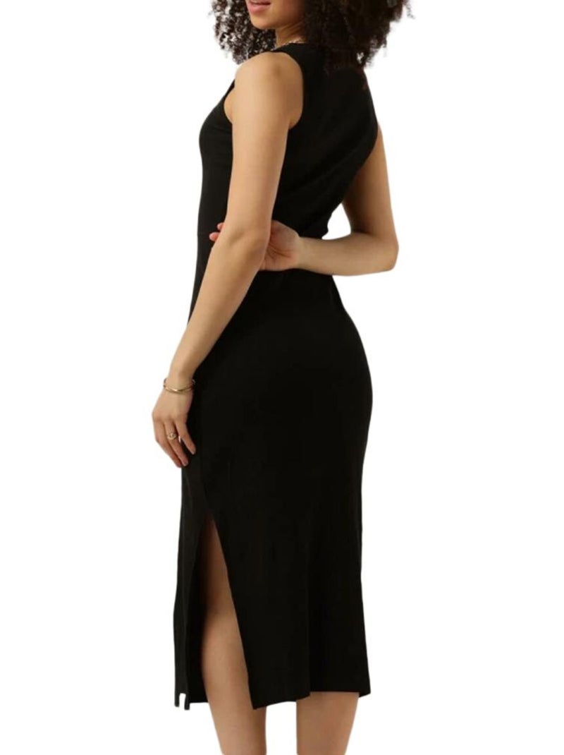 Vestito Lungo Calvin Klein Jeans da Donna con Cuciture Nero - Kiabi