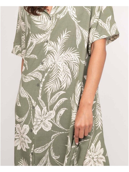 Vestito lungo camicia con motivi ILIAGO - Kiabi