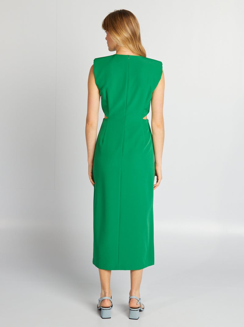Vestito lungo con aperture verde - Kiabi