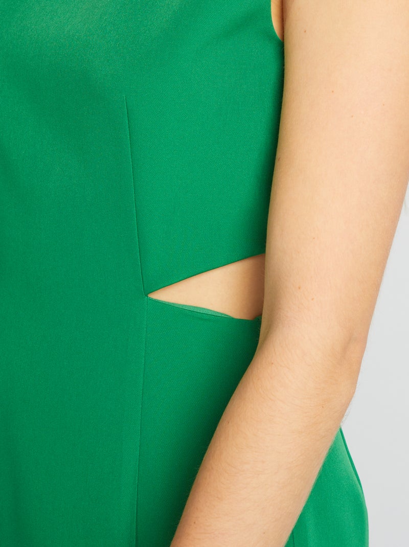 Vestito lungo con aperture verde - Kiabi