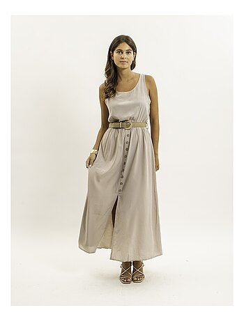 Vestito lungo con cintura ILANEL