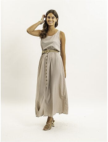 Vestito lungo con cintura ILANEL