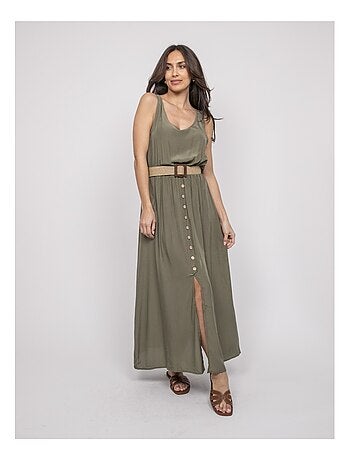 Vestito lungo con cintura ILANEL