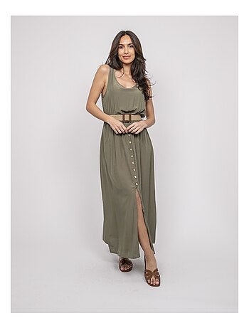 Vestito lungo con cintura ilanel