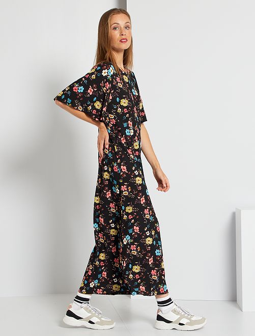 Vestito lungo con maniche a farfalla 'JDY' - NERO - Kiabi - 27.00€