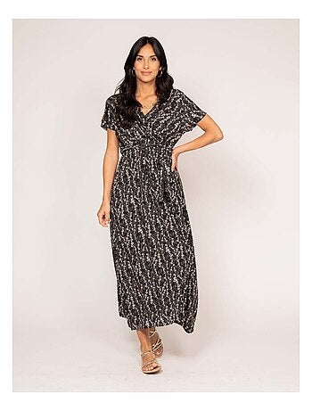Vestito lungo con motivi INOX