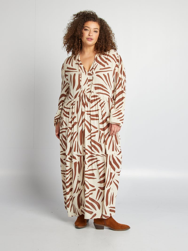 Vestito lungo con motivo BIANCO - Kiabi