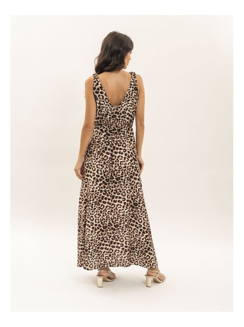 Vestito lungo con motivo leopardato ISSIMA - Kiabi