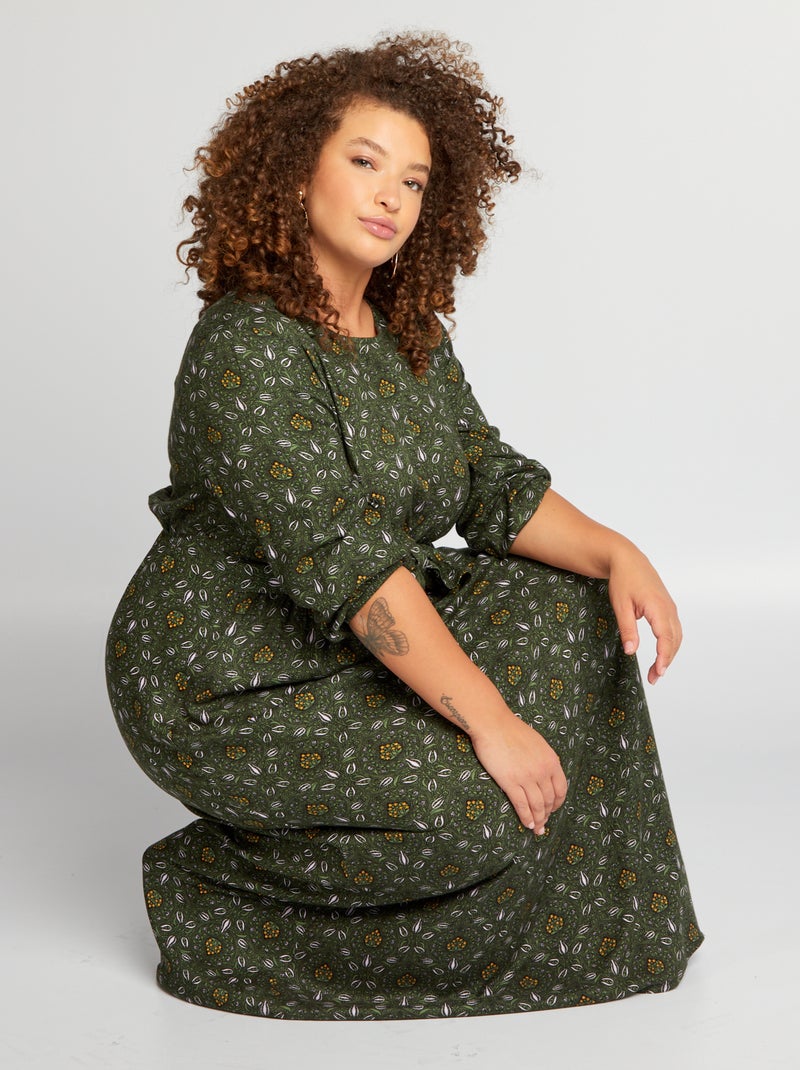 Vestito lungo con motivo VERDE - Kiabi
