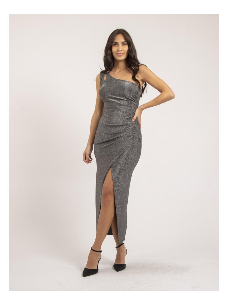 Vestito lungo con paillettes IPOLINA Argento - Kiabi