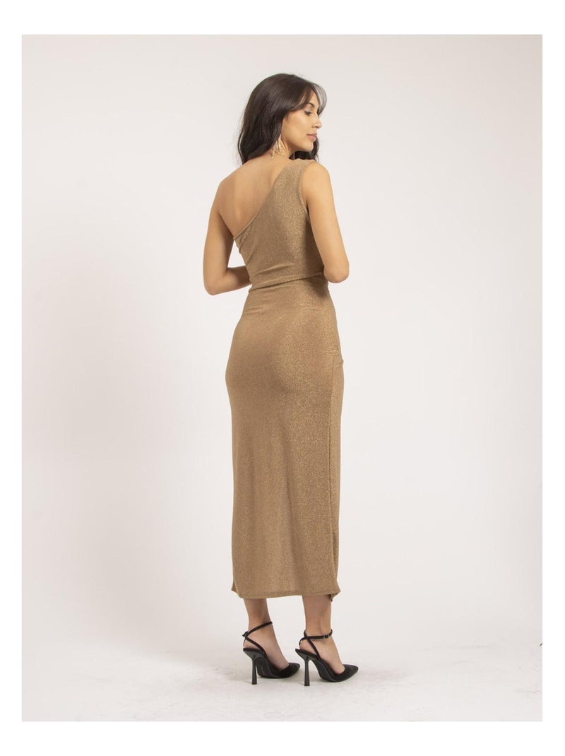 Vestito lungo con paillettes IPOLINA Beige - Kiabi