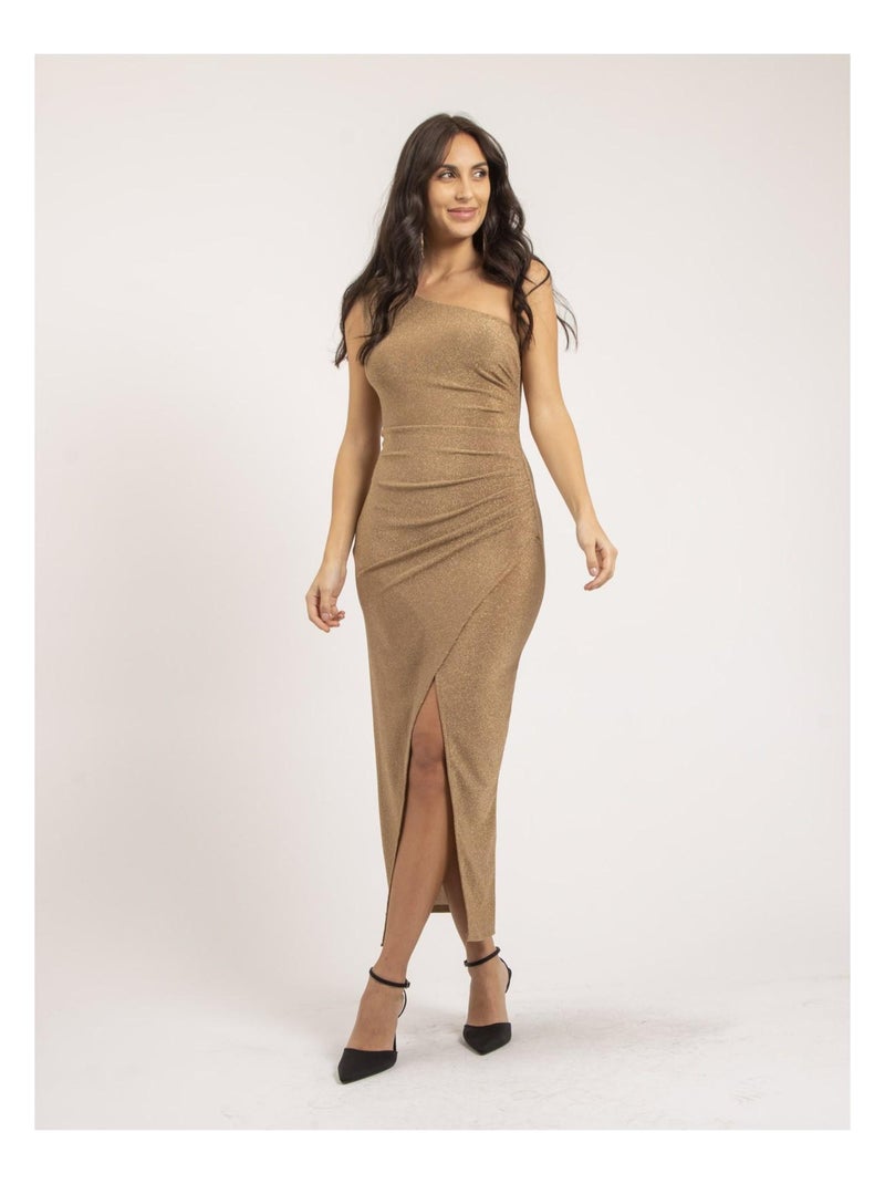 Vestito lungo con paillettes IPOLINA Beige - Kiabi