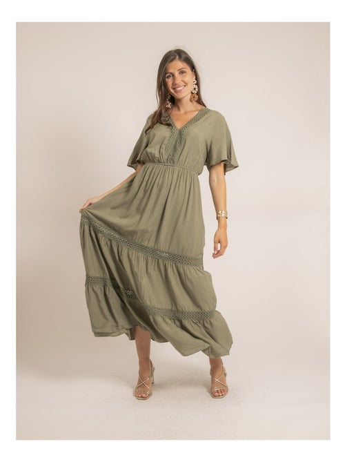 Vestito lungo con ricami IREANE - Kiabi