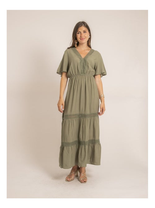 Vestito lungo con ricami IREANE - Kiabi
