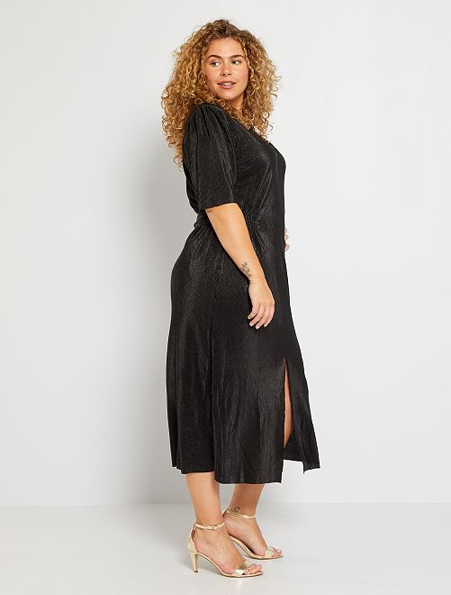 Vestito lungo con spacco - nero - Kiabi - 22.00€
