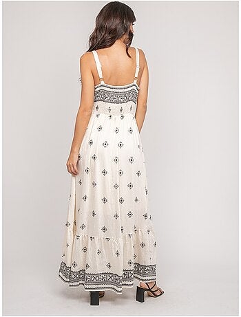 Vestito lungo con spalline e motivo ILKANIE