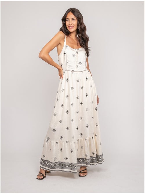 Vestito lungo con spalline e motivo ILKANIE - Kiabi