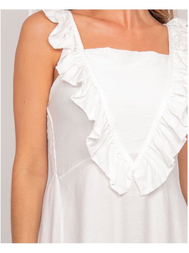 Vestito lungo con spalline IPARME Bianco - Kiabi