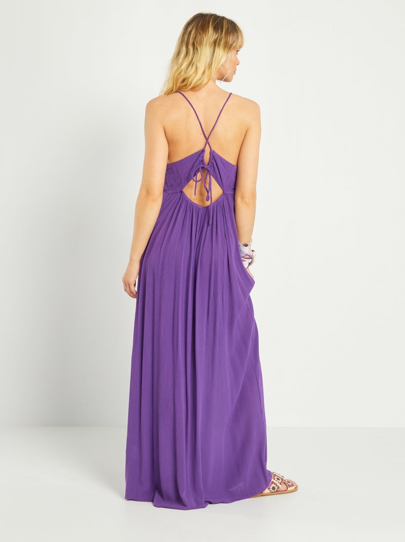 Vestito lungo con spalline sottili VIOLA - Kiabi